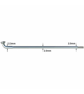 Spokes SAPIM Strong Inox 2.3 - 2.0mm - Silver